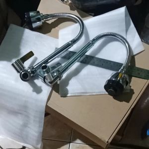 KRAN SINK FLEXIBLE LEHER ANGSA/KRAN FLEXIBLE TAP KITCHEN/KRAN AIR FLEXIBLE LEHER ANGSA CUCI PIRING DAN WESTAFEL CUCI TANGAN - TANAM TEMBOK ½ INCHI
