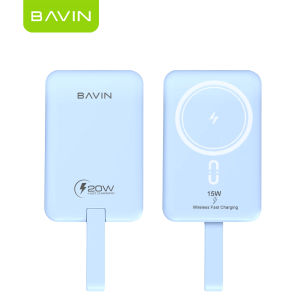 BAVIN PC1086 10000mAh 15W  Magnetic Wireless Charging Powerbank Cable for iPhone 16 Series & Android w/ Magnetic Ring