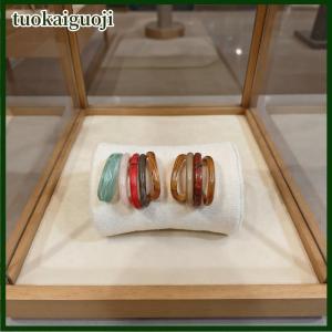 tuokaiguoji Vintage Smooth Round Acrylic Cuff Bangles For Women Exaggerated Jelly Color Smudging Bangle Wide Bracelet Accessories Gift