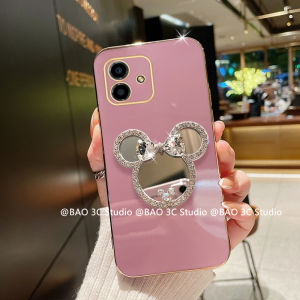 Hot Phone Case OPPO A5i Pro OPPO A5X A5 OPPOA5i Pro 5G 4G New Cute Cartoon Fashion Anti-drop Soft Casing with Shiny Rhinestone Makeup Mirror Bracket 2025