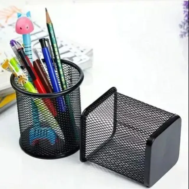 Pen Holders Pencil Holder Metal Mesh Pen Case Desk Organizer