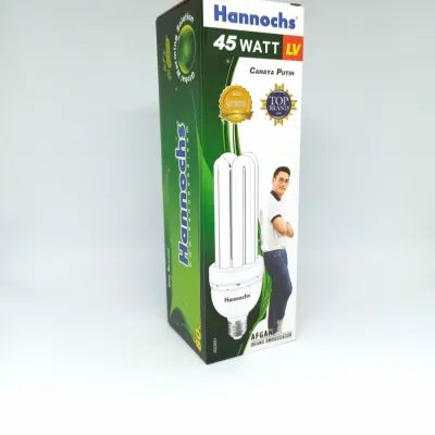 LAMPU LHE HANNOCHS 4U 45W 45 W 45 WATT 45WATT LAMPU HEMAT ENERGI - PUTIH