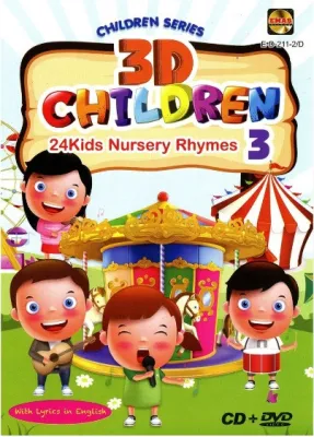3D Children 24 Kids English Nursery Rhymes Vol.3 CD + DVD Children Series