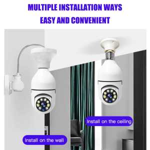 Remote Monitoring security surveilance Camera 360 Degree Panoramic Smart HD Bulb Camera