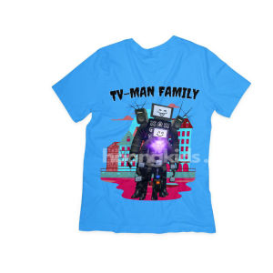 Áo thun in hình gia đình Titan TV-MAN FAMILY Quái Vật Đầu Tivi Man Skibidi Toilet dành cho bé ( Mẫu TVMAN03)