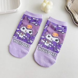 Kawaii Sanrio Socks Kuromi Cartoon Anime Short Socks Cotton Soft Breathable Girls Gift Y2K
