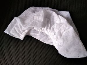 Nón vải trùm tóc dạng lưới màu trắng dùng trong xưởng chế biến phòng thí nghiệm