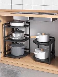 Kitchen Corner Shelf Multi-Layer Countertop Pot Two-Layer Storage Rack Cabinet Cabinet Sink Layered Storage