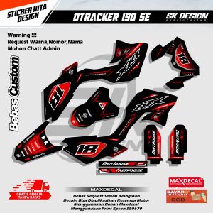 DC 605 Sticker Deca FulbodyMotr Dtracker 150 Desain Simpel Elegance Bebas Custom