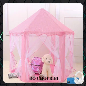 Lều Công Chúa Cho Bé Kiểu Dáng Lục Giác Hàn Quốc Có Rèm Che