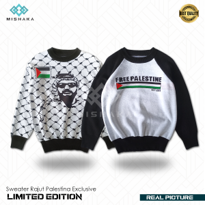Sweater Rajut Palestina Polos Putih Exclusive