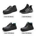 J MALL SAFETY SHOES  Medium-Low Cut Wear-Resistant Flying Woven Breathable Steel Toe Cap - 810 / YH25 / YH05 / G101 (BLACK). 