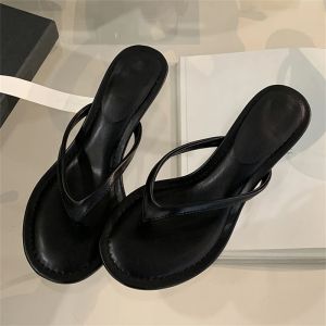 Eilyken Fashion Round Clip Toe Thin Low Heels Women Slippers Outdoor Casual Sandals 2026 New Summer Flip Flops Shoes2026