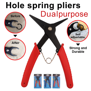 Spring pliers dualpurpose subdoor axle cavity internal curved ring pliers auto repair hole