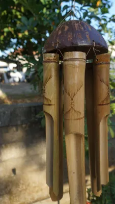 Lonceng Angin Bambu (Kecil) Wind Chime Genta Angin Bel Pintu