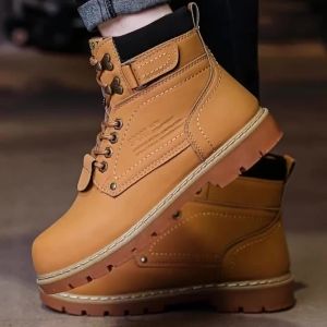 【JINTOHO】BIg Size 38-46 Men Winter Boots Fashion Leather Shoes Men Non-Slip Rubber Shoes Outdoor Hiking. Boots