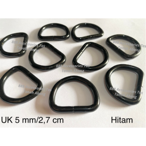Ring D Tas Impor Kawat Hitam 12 Pcs