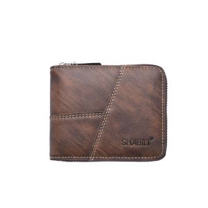 Fashion Men Wallet Card Purse Zipper Multi Card Coin Purse Dompet Lelaki Beg Duit Lelaki Hadiah Hari Lahir