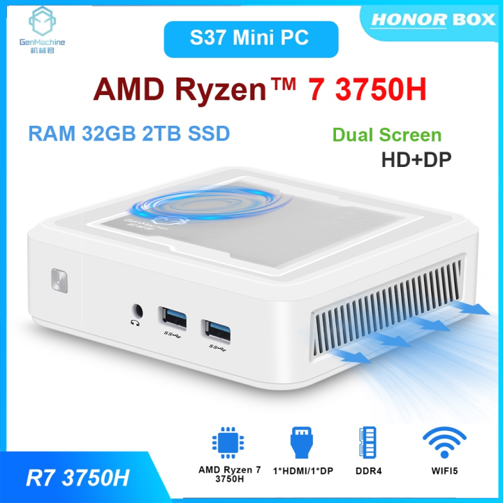 GenMachine Mini PC Light AMD Ryzen 7 3750H 2700U Windows 11 DDR4 32GB ...