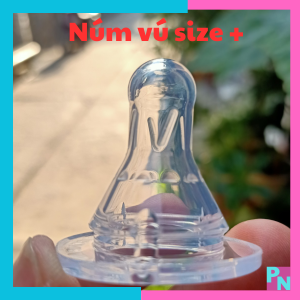 Núm vú Mirai núm ti size + Mirai dùng cho bình sữa cổ hẹp núm vú siêu mềm chống sặc chống đầy hơi (không BPA)