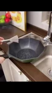 Chổi Cọ Xoong Cọ Nồi Chảo Inox 304 Đánh Bay Vết Bẩn - Rửa Chén Bát Đa Năng Có Tay Cầm Cao Cấp chổi cọ xoong inox không g