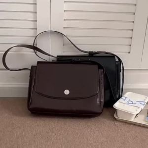 Korean INS R Large Capacity Briefcase Texture Commuter Cross Body Simple Messenger Bag