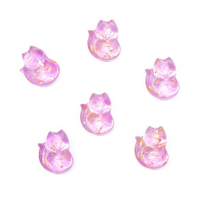 10pcs 18x14mm Fox Shape Czech Glass Beads Translucent Multicolor Beads for DIY Bracelet Earring Jewelry Making Accessories