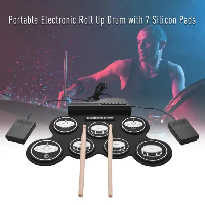 Electronic Digital Drum Kit 7 Pads Folding USB Power - G3002