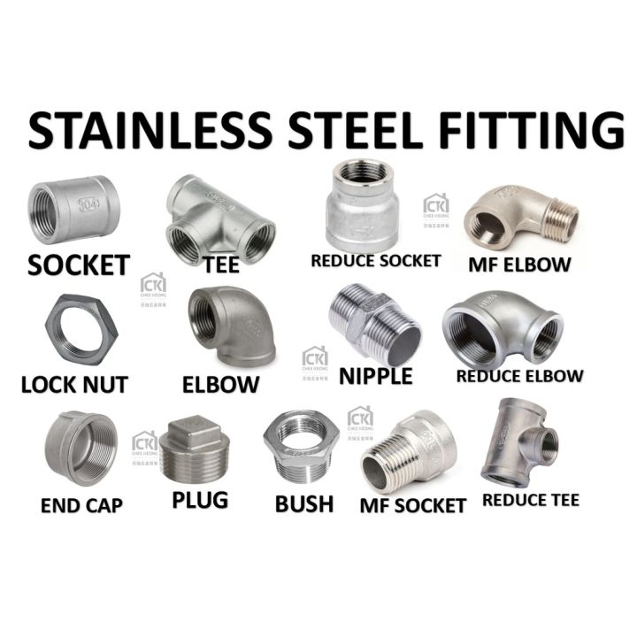 STAINLESS STEEL FITTING/TEE/SOCKET/ELBOW/MF ELBOW/MF SOCKET/PLUG/ LOCK ...