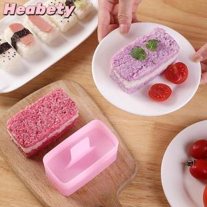 Heabety Rectangular Sushi Mold Musubi Making Kit Spam Kimbab Onigiri Household Kitchen Bento Accessories Rice Ball Maker Press Tool DIY