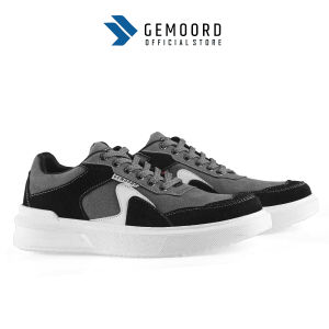 Gemoord G2417 Maylone Abu Hitam Putih - Sepatu Pria Sneakers Kasual Cowok Hangout Treveling Santai