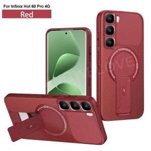 Phone Case For Infinix Hot 60 Pro Plus 60 Pro+ 60i Hot 60i 4G 5G 2025 Magnetic Leather Holder Shockproof Phone Casing Back Hard Cover