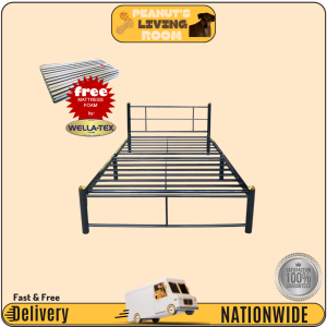 BUBBLES  METAL BED FRAME POWDER COATED SPLIT TYPE W/  MATTRESS- PEANUTS LIVING ROOM