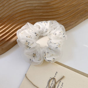 Hồng hốc Dễ Thương Hoa Lưới scrunchie cho phụ nữ dây buộc tóc đàn hồi mềm mại với hoa văn hoa tinh tế hoàn hảo cho kiểu tóc mùa hè ngọt ngào