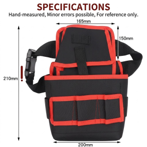 Oxford Electrician Toolkit Electrician Tools Bag Waist Pouch Belt Storage Garden Tool Kits Waist Packs Oxford Cloth Waterproof Tool Waist Bag Tool Pouch Bag For Electrician Carpenter Farmer Construction Gardening