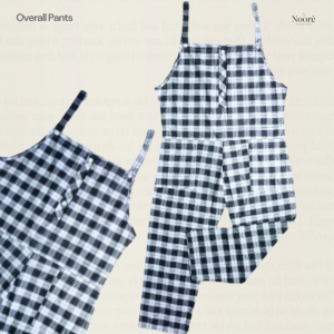 Trending Viral Fashion Hot Women Elegent Checkered Striped Casual Jumpsuit Kotak with 2 Front Pocket Premium Cotton Fabric