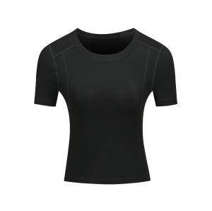 Women Long Sleeve Short Sleeve Yoga Shirts Crop Top Thumb Hole Sportswear Fitted Gym Running Outfits 8806