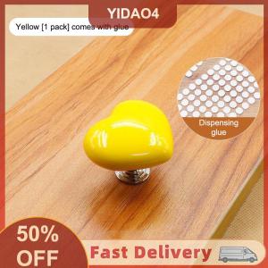 【YIDAO4】 1 2 cái nút nhấn bồn cầu hình trái tim đầy màu sắc công tắc đẩy bồn nước tay cầm ngăn kéo cửa tủ trợ lý nghệ thuật làm móng