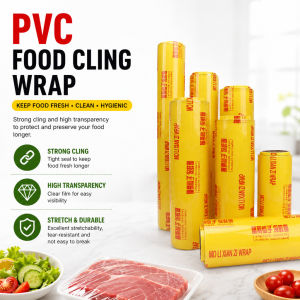 PVC Food Cling Wrap Roll Commercial Fresh Keeping Film