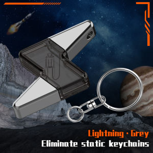 EKLEVA Anti-Static Key Chain Static Shock Electricity Remover Ring Car Human Body Anti-Static Rod Keychain Tools for Kids Adults