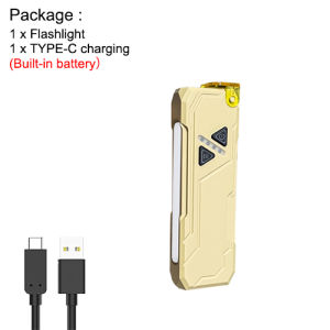 Asafee DT009 Mini LED Đèn pAsafee DT009 Đèn pin ngoài trời đa chức năng di động IPX4 không thấm nước đuôin làm việc ngoài trời đa chức năng di động IPX4 Không thấm nước với đèn chiếu sáng clip sau 15 chế độ chiếu sáng Đèn pin kích thước túi có thể sạc lại