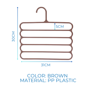 Space Saving 5-Layer Pants Rack Hanger | Closet Organizer HDB BTO Storage Solution | Non-Slip Multi-functional Hanger