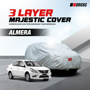 3 Layer Cover ALMERA Sarung Mobil Outdoor Anti UV & Waterproof BRICKS