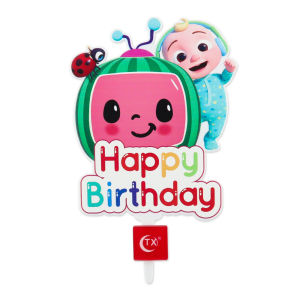 Cocomelon Jojo Cake Decoration Topper Birthday Party Baby Shower Baby Boss Johnny JJ 西瓜校巴宝贝插牌