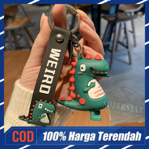 Dinosaurus Gantungan Kunci Kartun Imut-imut Tas Aksesoris Mode Liontin Hadiah