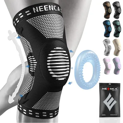 NEENCA Nẹp Đầu Gối Một Gói Tay Áo Nén Đầu Gối Hỗ Trợ Với Miếng Gel Xương Bánh Chè & Bộ Ổn Định Lò Xo Bên Bảo Vệ Đầu Gối Để Chạy Rách Sụn Chêm Viêm Khớp Giảm Đau Khớp ACL Phục Hồi Chấn Thương