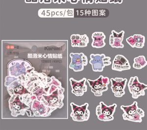Sticker Kartun Sanrio Kuromi Cinnamoroll Gambar Ekspresi Hiasan Buku Nota Kalis Air Sanrio Sticker Emoticon Pack Mood Cinnamon Kuromi Goo Card Hand Account Waterproof  三丽鸥系列表情包心情贴纸库洛米贴画玉桂狗咕卡手账防水装饰笔记 E431