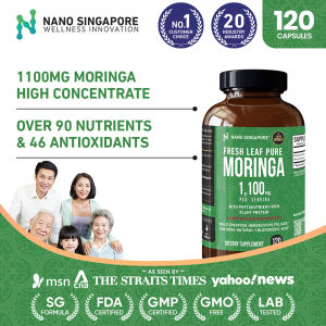 Fresh Leaf Pure Moringa 1100mg Moringa Oleifera - Moringa Capsule Superfood Multivitamin Supplement | 120 Capsules