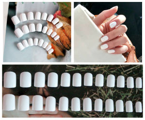Móng chân giả đính đá kèm keo dán - Gồm 24 móng chân giả + Tặng 1 chai keo dán móng 2g + Tặng 1 cây dũa móng như hình