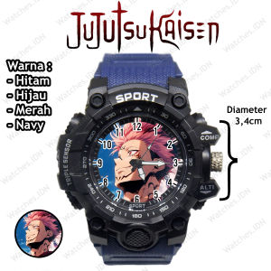 Jam Tangan Anak Laki-Laki Sport Anti Air Karakter Sukuna Terbaru